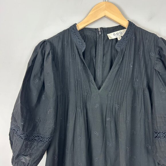 Sea New York Loren Tunic Mini Dress Bubble Hem Relaxed Polished Size Small Women - Picture 3 of 6